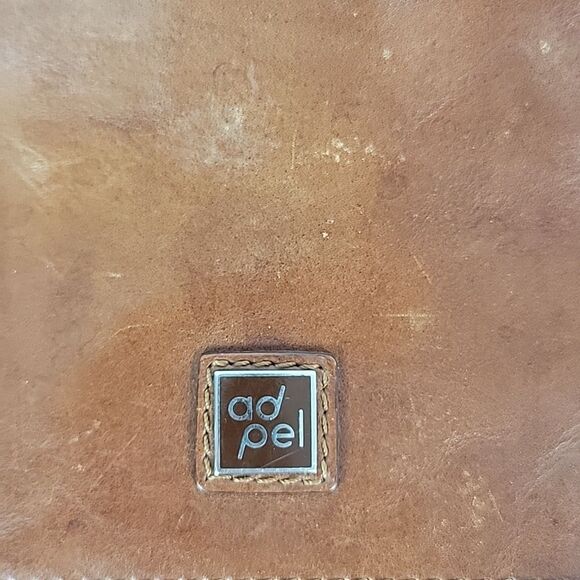 Adpel Maestri Genuine Italian Leather Brown Women's Crossbody - Picture 5 of 11